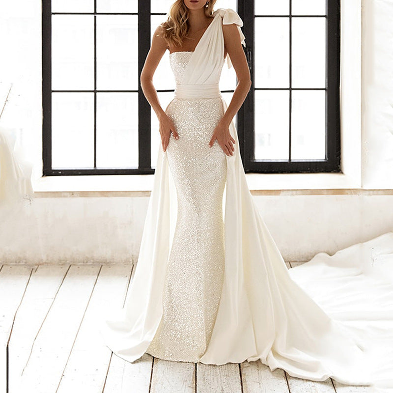 Sexy Mermaid Wedding Dress Sequins Elegant