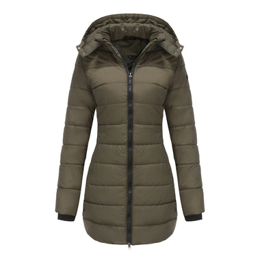 Women's jacket padded waterproof cotton hooded long sleeves zipper