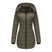 Women's jacket padded waterproof cotton hooded long sleeves zipper