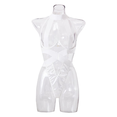 Comprar blanco Lencería crotchless de mujer sexy elegante ropa de nailon