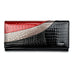 Women's wallet leather cowhide varnish fashion snap button