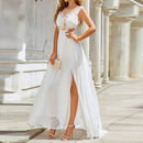 Lace Elegance Bridal Gown, Dresse  Sleeveless Ball Gown, Lace Trailing