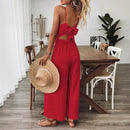 Women's Jumpsuit Elegant Casual Strap Bow Back Detail Chic
