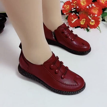 Women's shoes Flat artificial leather soft bottom elegant non-slip