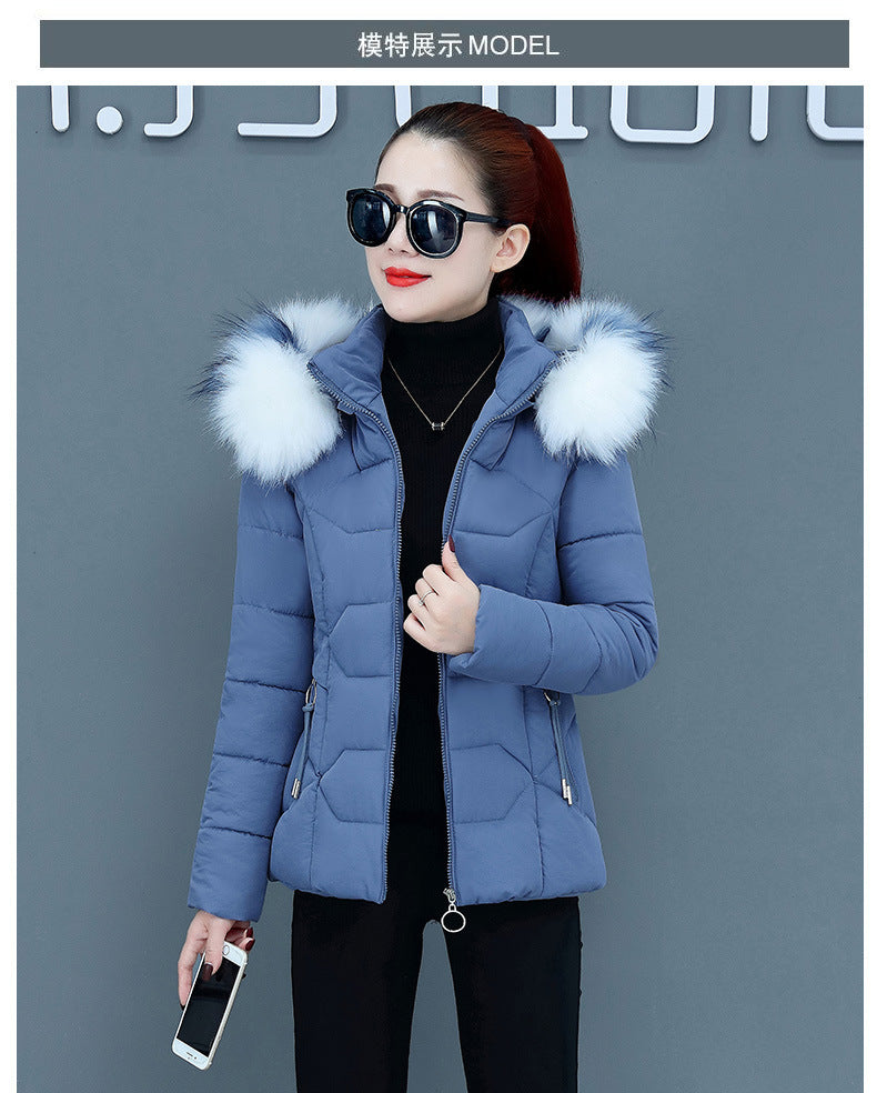 Women's jacket padded in cotton double-sided elegant keep warm