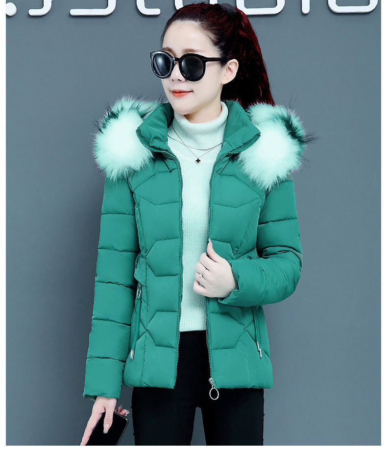 Women's jacket padded in cotton double-sided elegant keep warm