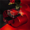 Luxury Red Apple Jewelry Box with Eternal Rose & Gift Necklace-2