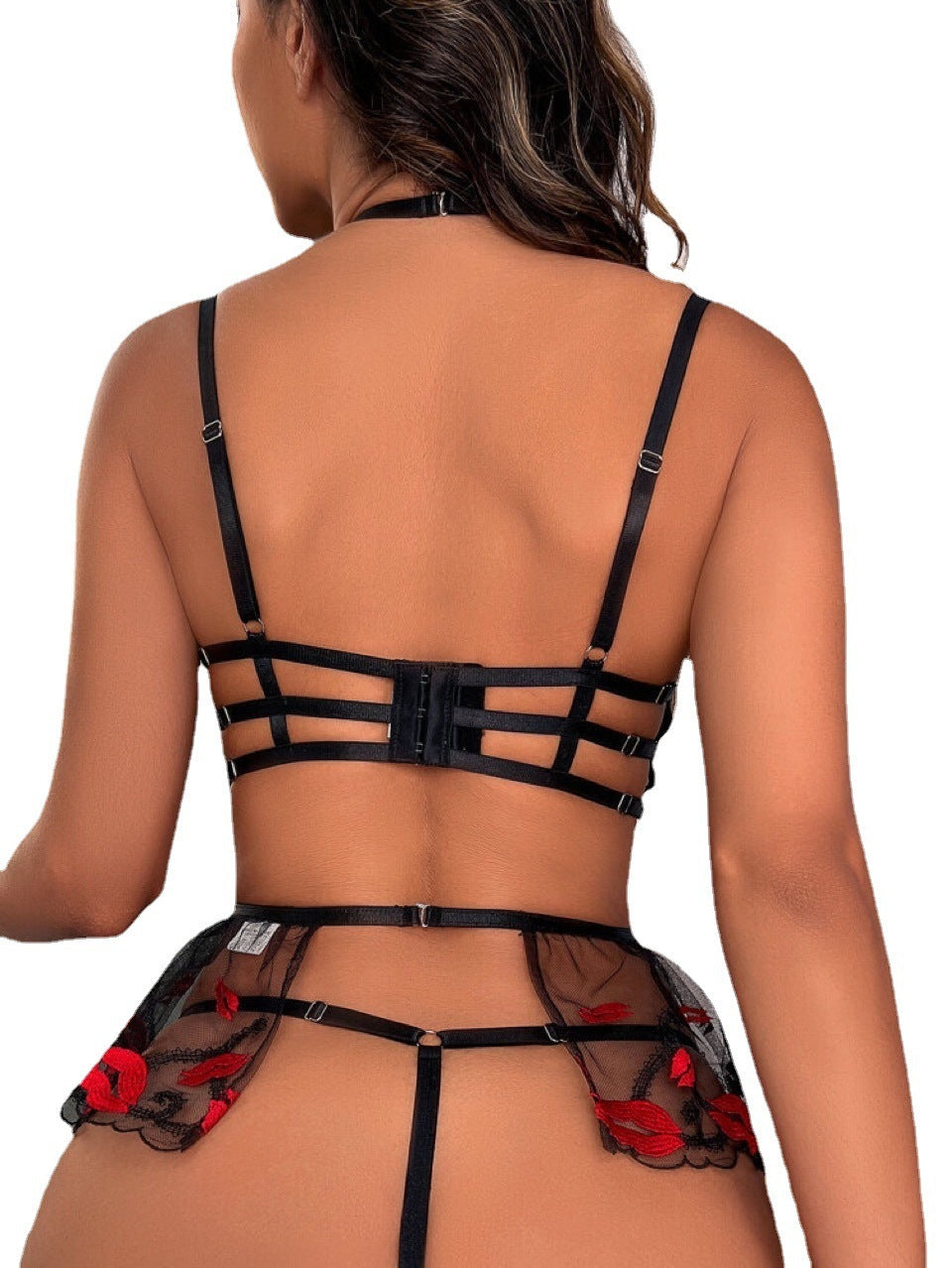 Women's lingerie set luxury sexy embroidered mesh