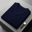 Men’s Sweater Vest Elegant Ribbed Knit Sleeveless V Neck Business Style
