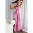 Women's Jumpsuit Elegant Halter Backless Wide Leg Leisure