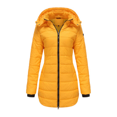 Women's jacket padded waterproof cotton hooded long sleeves zipper
