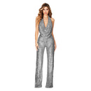 Women’s Jumpsuit Elegant Shiny Sleeveless Sequined Sparkly Formal