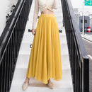 Women's long skirt elegant chiffon princess pleats