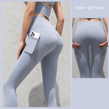 High Waist Gym Yoga Leggings with Pockets, Perfect for Running, Fitness