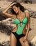 Women's swimwear one-piece elegant monokini adjustable shoulder