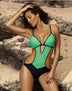 Women's swimwear one-piece elegant monokini adjustable shoulder