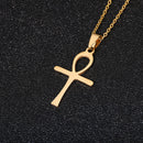 Necklace elegant cross pendant stainless steel unisex