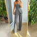 Elegant women's two piece set, tube top, strapless top, evening party