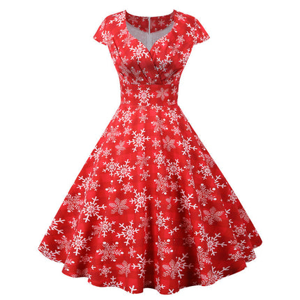 Women's dress Christmas elegant short sleeve