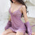 Women's lingerie nightdress set transparent lace sexy strappy