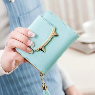Buy light-green Women's Mini Bag wallet leather three-pronged decorate cat ears
