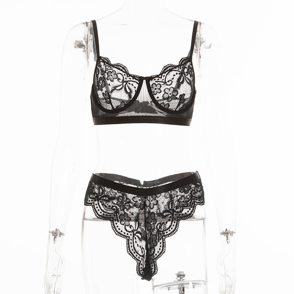 Women's lingerie set elegant sexy fashionable lace