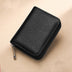 Women's card holder leather elegant zipper