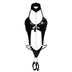 Women's lingerie erotic black patent sexy leather strap