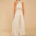 Sexy Jumpsuit Wedding Guest Satin Turtleneck Sleeveless
