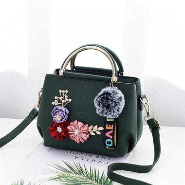 Buy green Women's handbag shoulder bag elegant flower tattoo