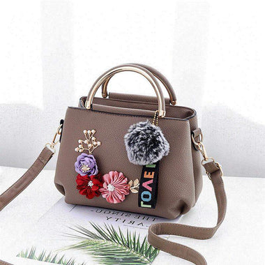 Buy khaki Women's handbag shoulder bag elegant flower tattoo