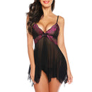 Women's Babydoll lingerie elegant sexy lace strappy backless-3
