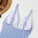 Women's swimwear one-piece elegant striped