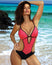 Women's swimwear one-piece elegant monokini adjustable shoulder