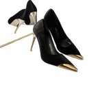 Women's Escarpins Stiletto Heels Elegant Pointed Metal-6