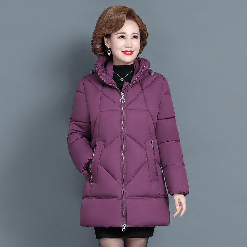 Women's coat  cotton hooded  zipper hot elegant