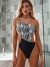 Women's swimwear one-piece elegant snake stitched