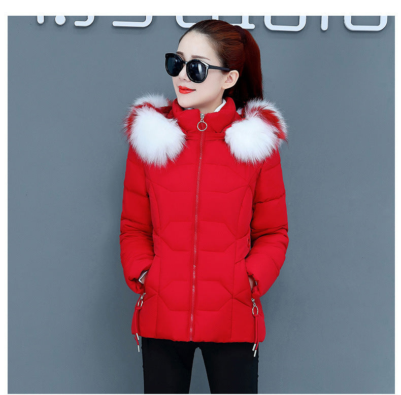 Women's jacket padded in cotton double-sided elegant keep warm