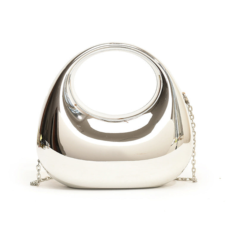 Women's handbag acrylic shiny elegant oblique shoulder chain