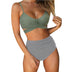 Women's swimwear Bikini sets 2 pieces elegant print push-up waist
