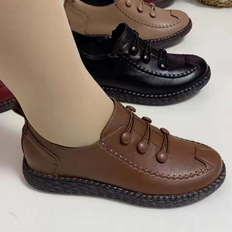 Women's shoes Flat artificial leather soft bottom elegant non-slip