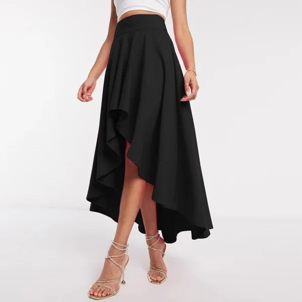 Women's skirt elegant asymmetrical high waist