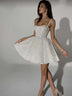 Short Princess Wedding Dress Corset Sparkly Elegant Tulle Gown
