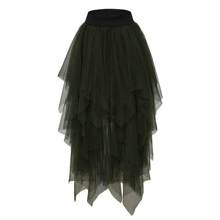 Women's skirt trapeze in Tulle elegant high-end degraded