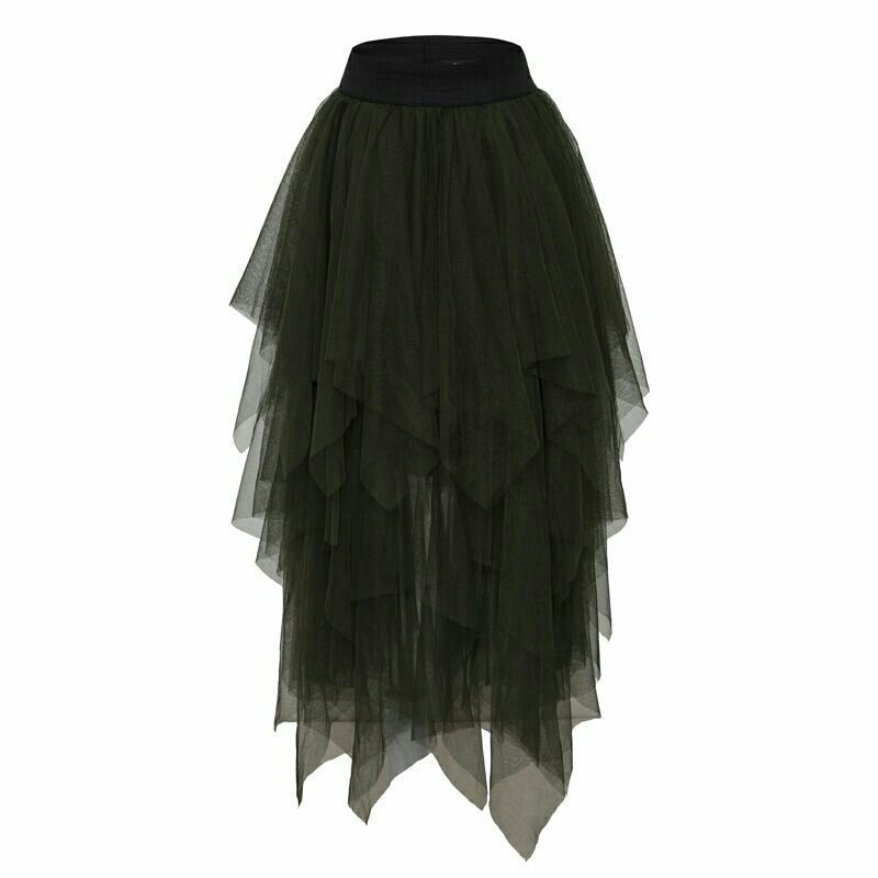 Women's skirt trapeze in Tulle elegant high-end degraded