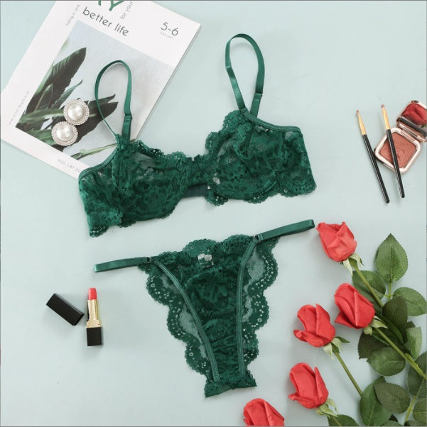 Women's lingerie set elegant lace underwire