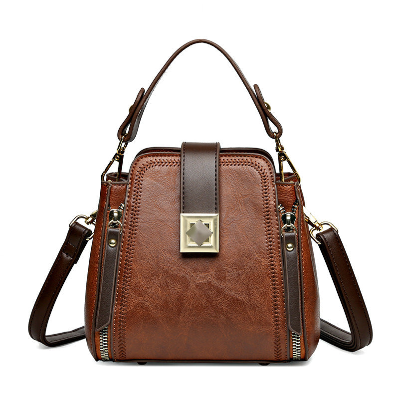 Women's handbag retro leather soft elegant crossbody