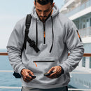 Men’s Hooded Fleece Lined Warm Zip Up Jacket Coat with Drawstring