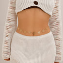 Collar de mujer de una sola capa de alambre simple en forma de sol-9