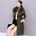 Women's coats PU leather elegant faux fur collar warm chic